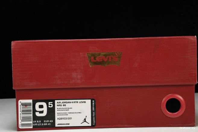 Black Levis  - Air 4 NRG AO2571-001 Jordan Retro Levis Denim 0825